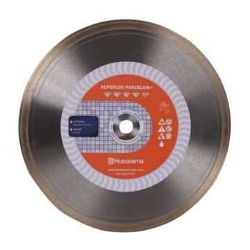 Husqvarna Superlok Porcelain + 10" High Production Diamond Tile Blade