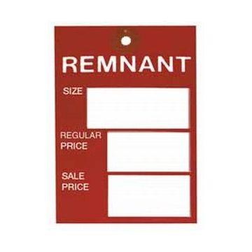 National #40 Red Remnant Tags (Pkg of 100)