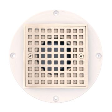 Noble PVC FreeStyle Thin Bed Drain w/Brushed Nickel Strainer