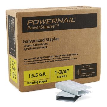 Powernail PS1755 15.5 Gauge 1-3/4" Length 1/2" Crown Hardwood Flooring Staples (5,000/box)