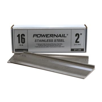 Powernail 16 Gage 2" Stainless Steel Powercleats (1,000/box)