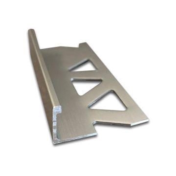 M-D Pro 1/2" x 96" Satin Titanium Tile Edge