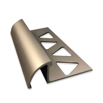 M-D Pro 1/2" x 96" Satin Titanium Round Tile Edge