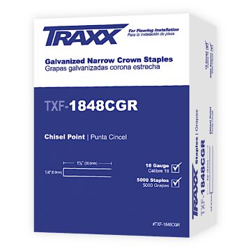 Traxx TXF-1848CGR 1-1/2" Underlayment Staples (5,000/box)