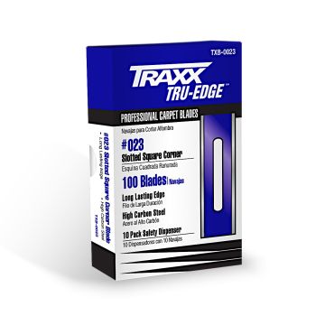 Traxx TXB-0023 .017" HD Blue Square Corner Slotted Carpet Blades (100 Pack)