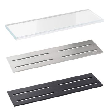 Wedi Shower Niche Premium Shelves - Glass, Stainless Steel, Matte Black