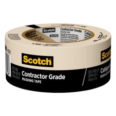 3M Scotch Contractor Grade Masking Tape, 2" x 60 yd Roll