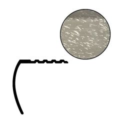 Futura 1-1/16" Nickel Aluminum Stair Nosing, 12' Length