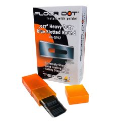 Floor Dot 04-3017 .017" HD Blue Slotted Round Blades (100 Pack)
