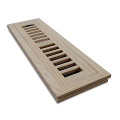 MBS Signature 2" x 12" Red Oak Flush Mount Floor Vent w/Damper