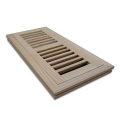 MBS Signature 4" x 10" Red Oak Flush Mount Floor Vent w/Damper